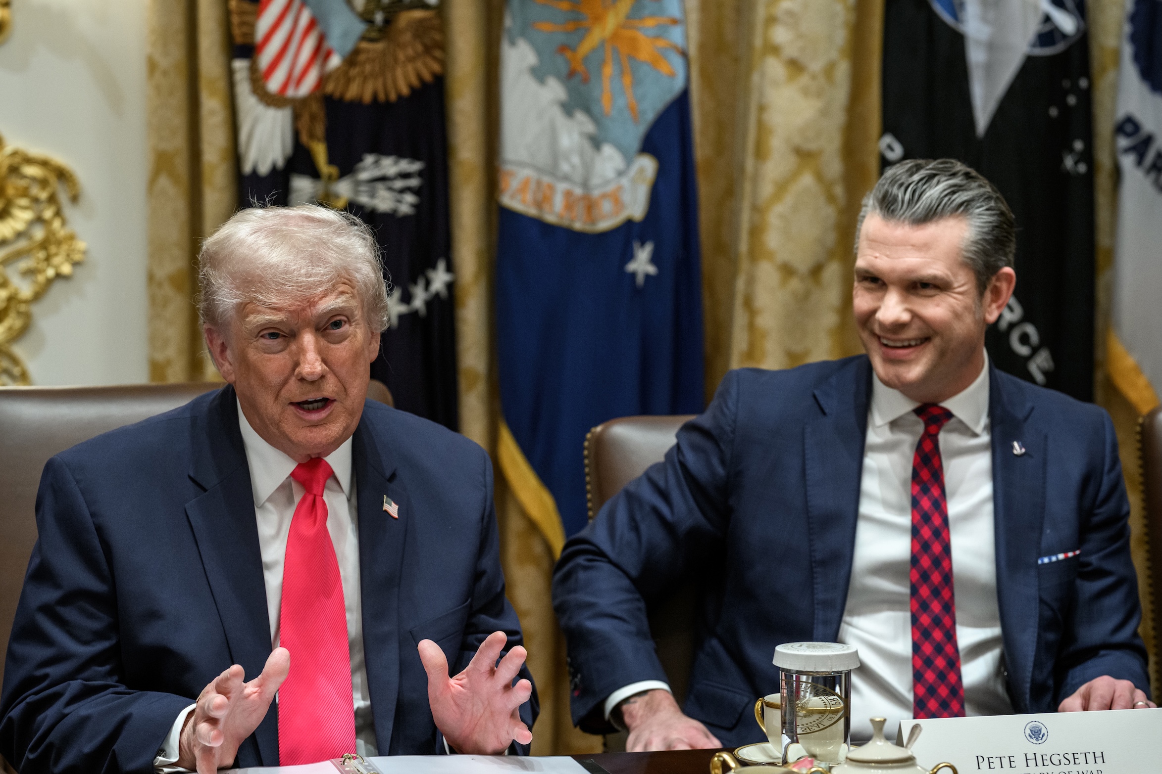 Donald Trump and Pete Hegseth